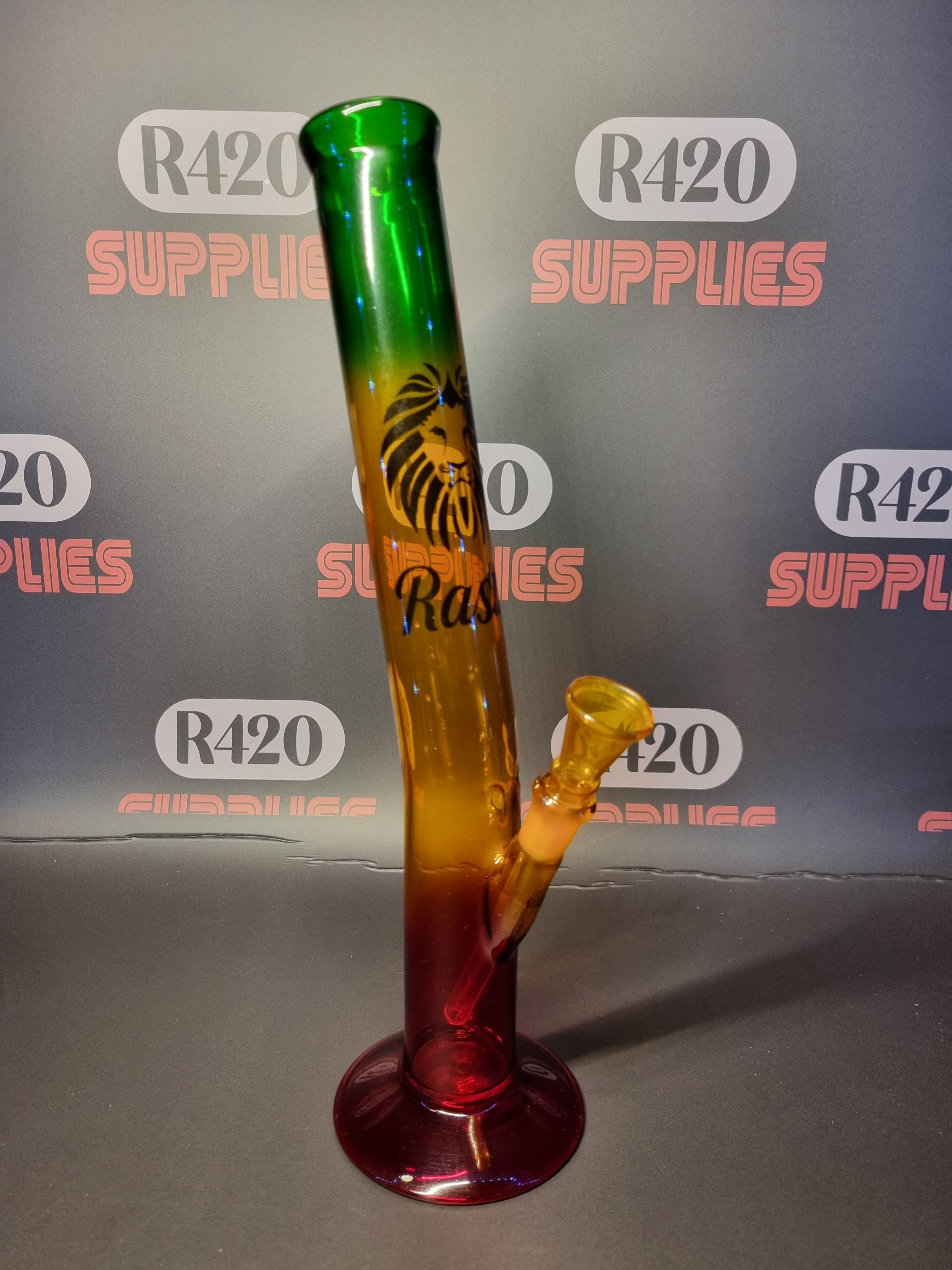 Rasta Glass Bong - H: 33cm