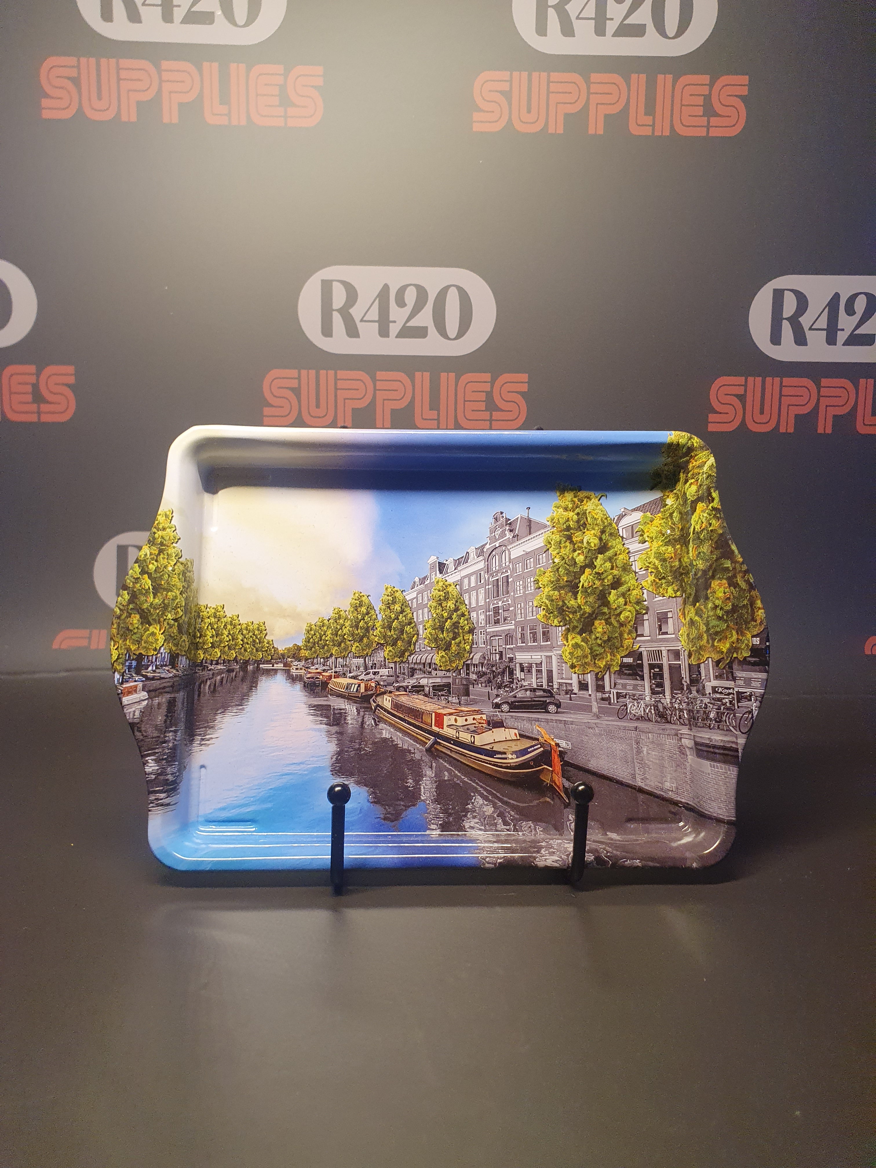 Amsterdam Canals Metal Rolling Tray - Small