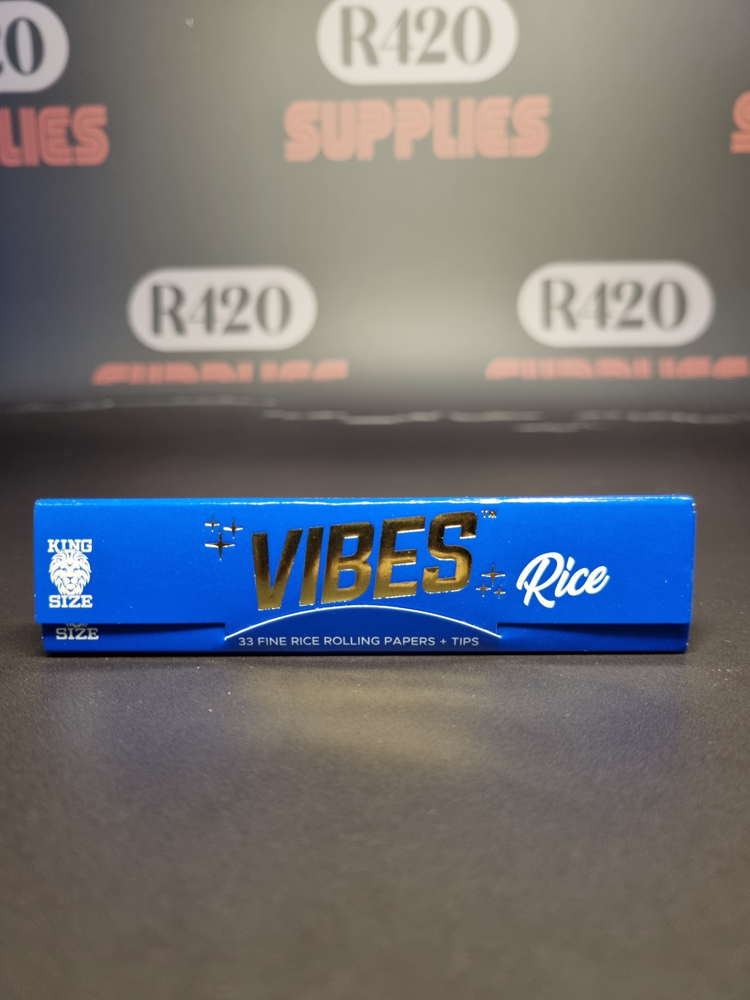 Vibes Rolling Papers - Kingsize Slim & Tips - Rice Paper