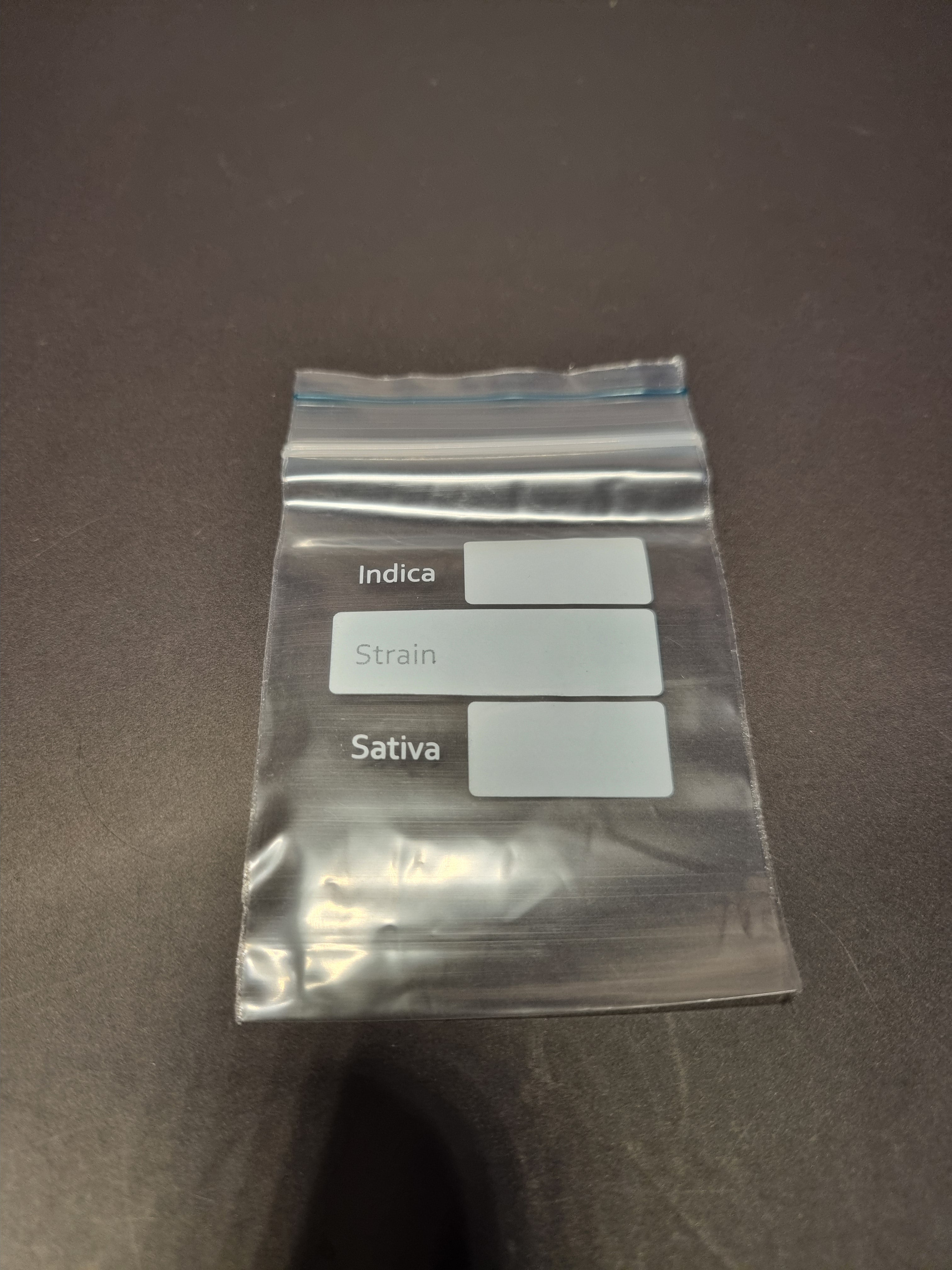 Ziplock Bag - Clear with Strain Info -60x80mm - 50ų Strong