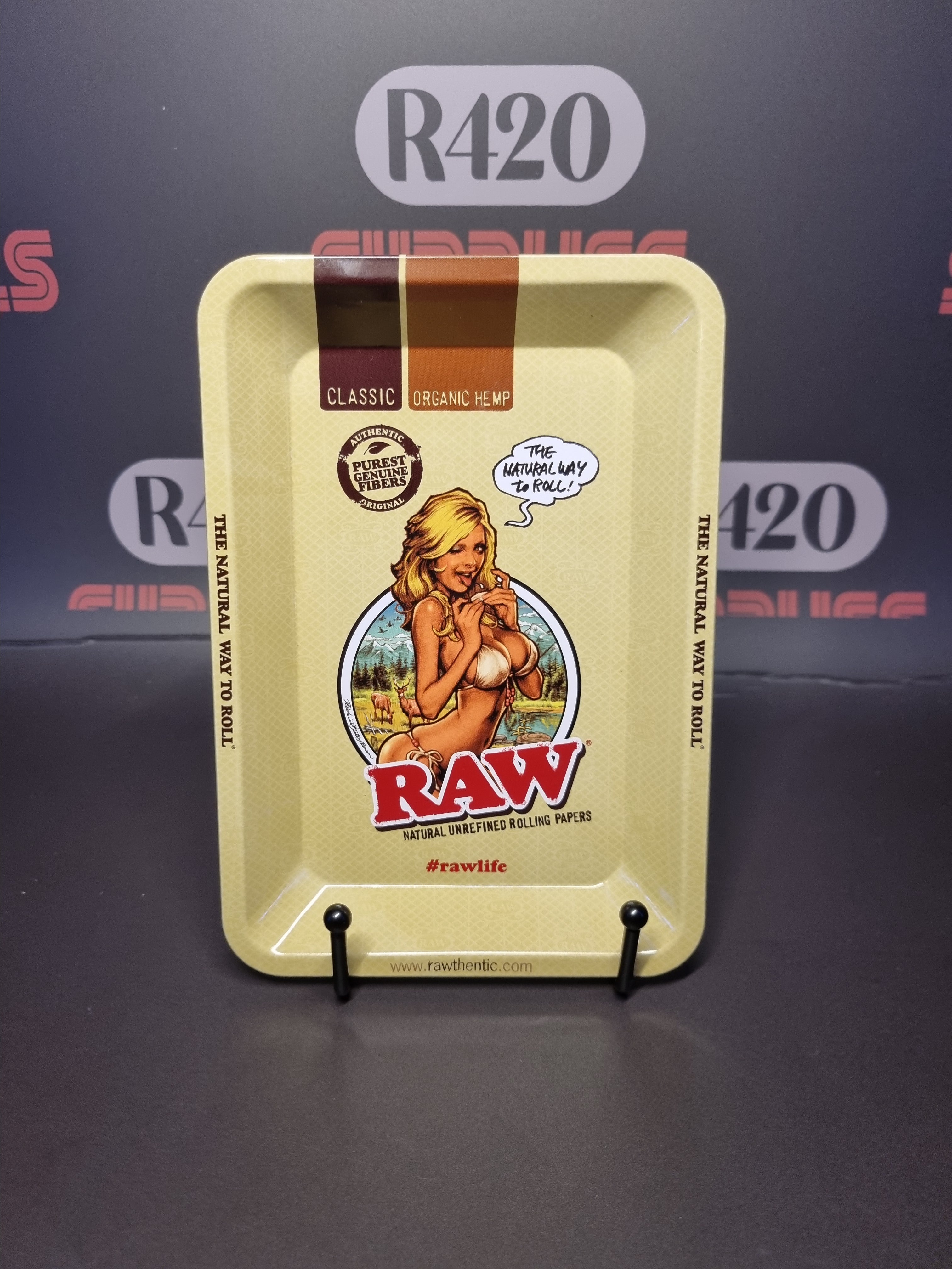 RAW Metal Rolling Tray - Girl - Mini