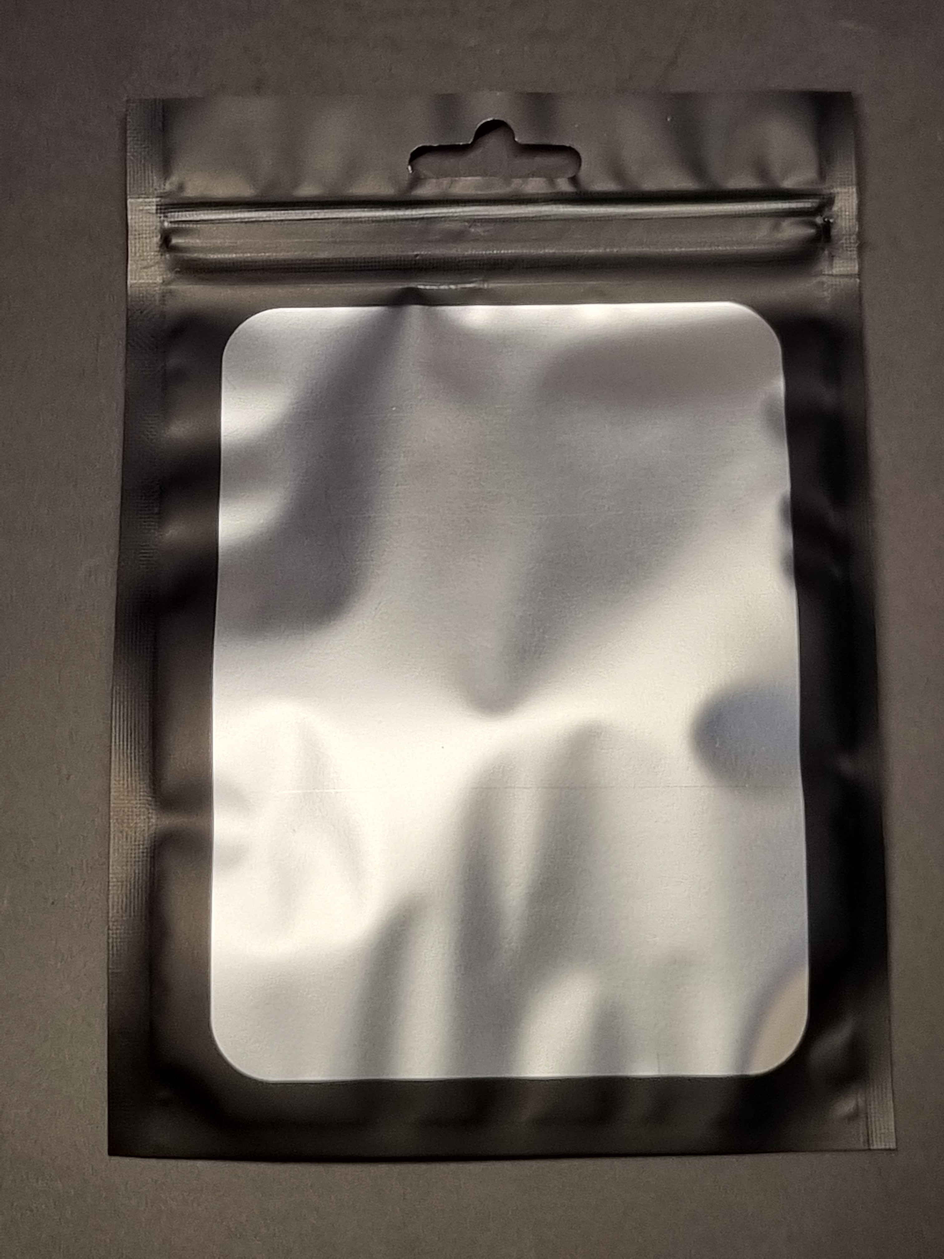 Mylar Ziplock Bag - Black - 10.5x15cm (50)