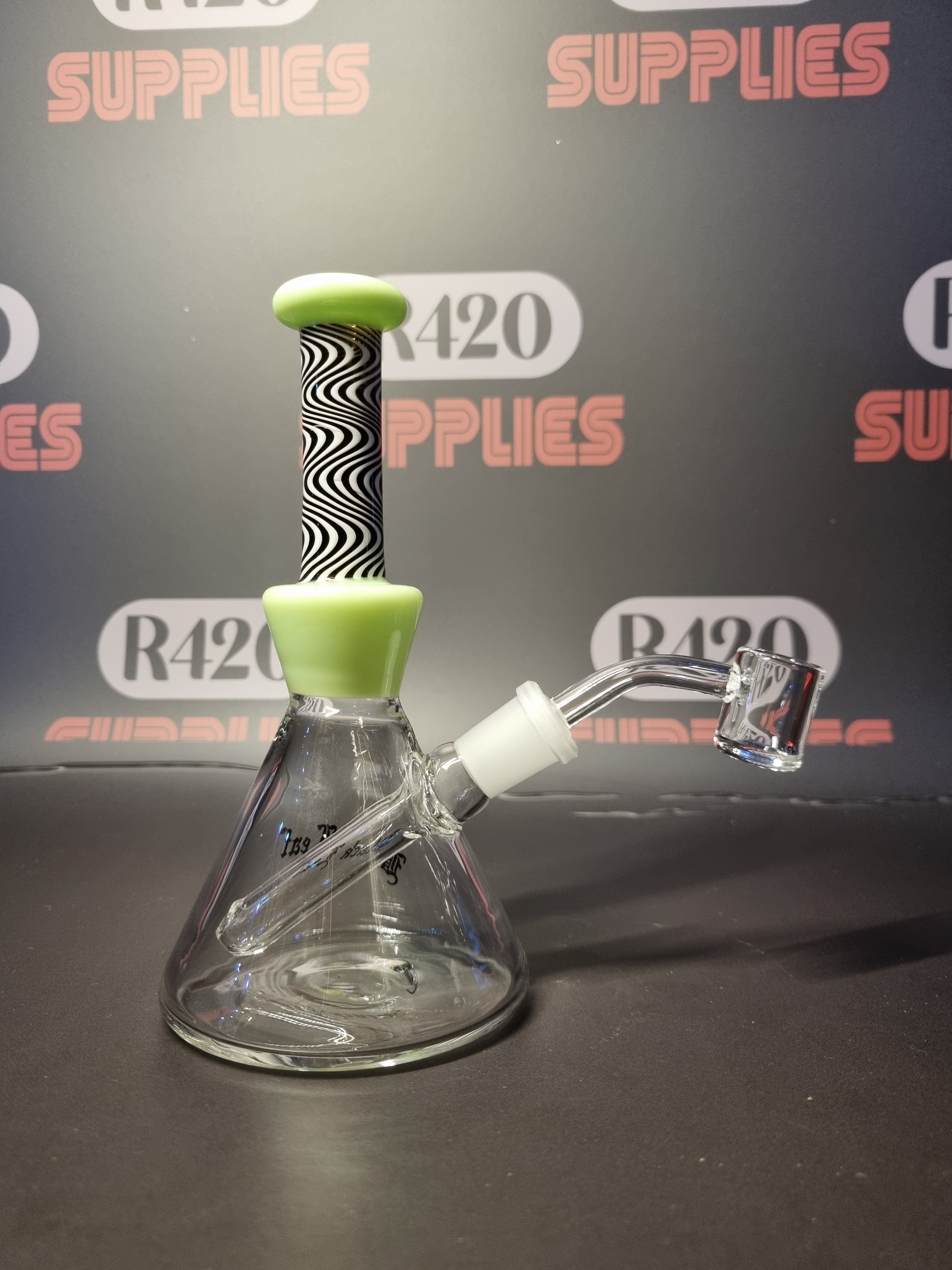 Black Leaf - Glass Dab Rig - H160mm