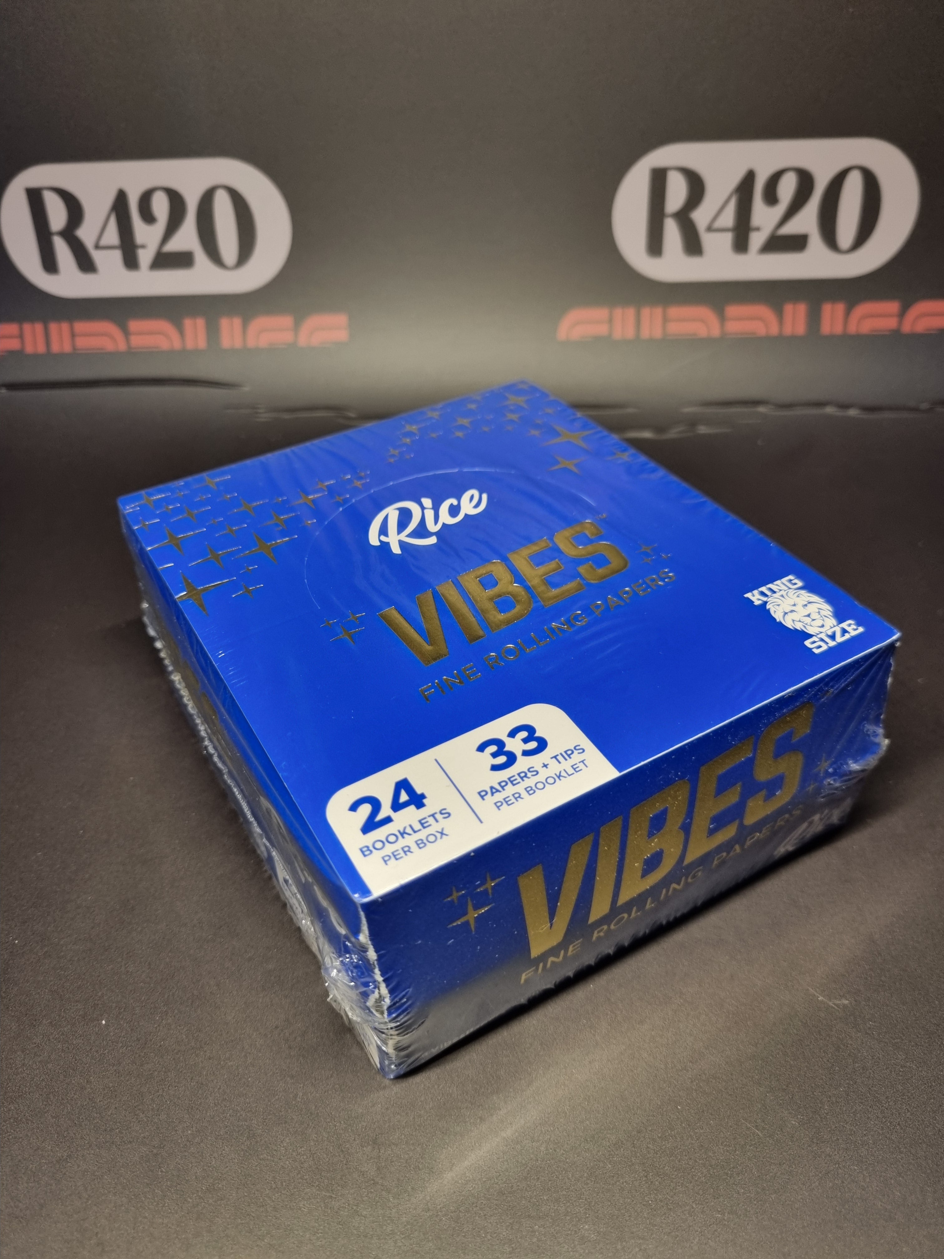 Vibes Rolling Papers - Kingsize Slim & Tips - Rice Paper