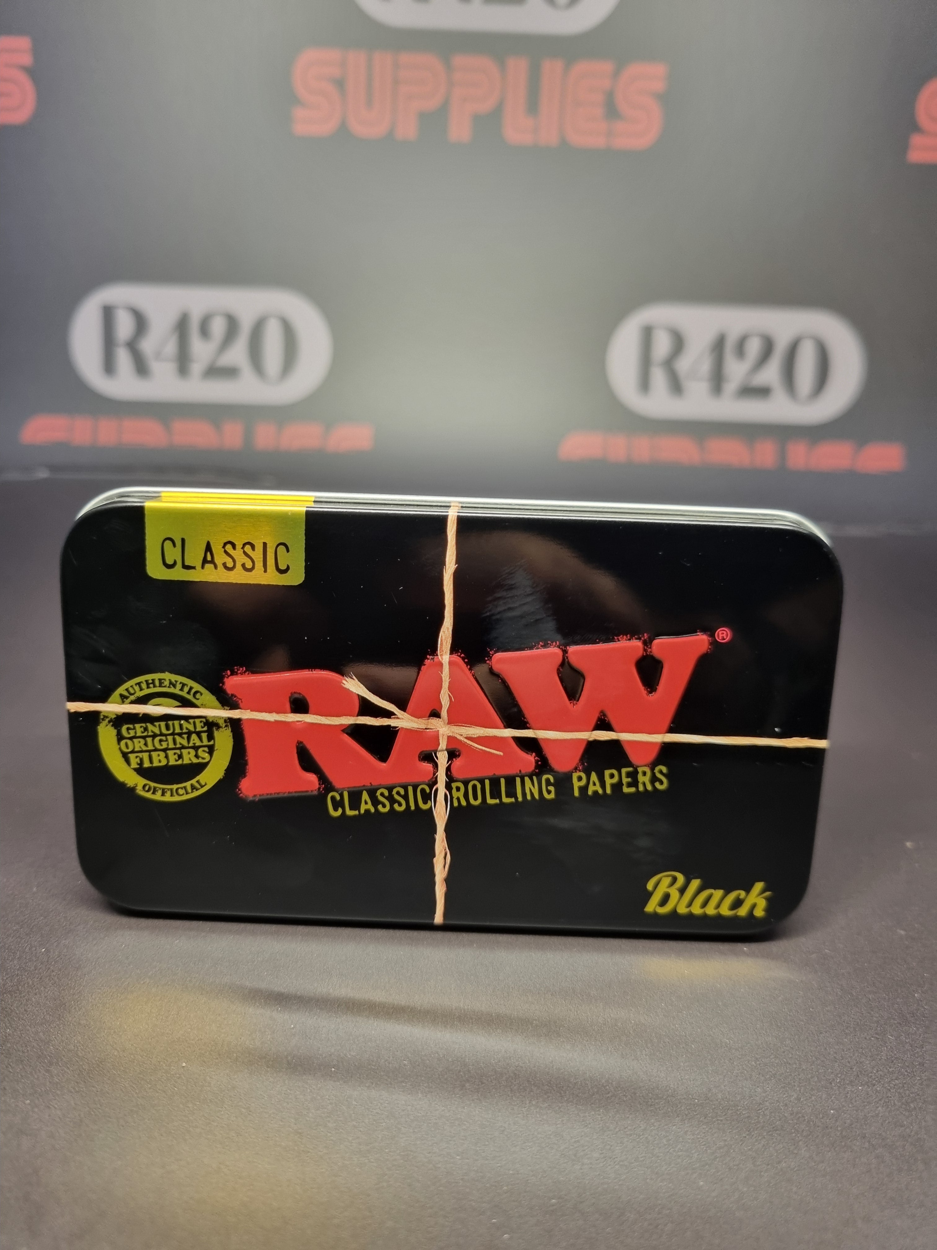 RAW METAL TIN CASE - Black