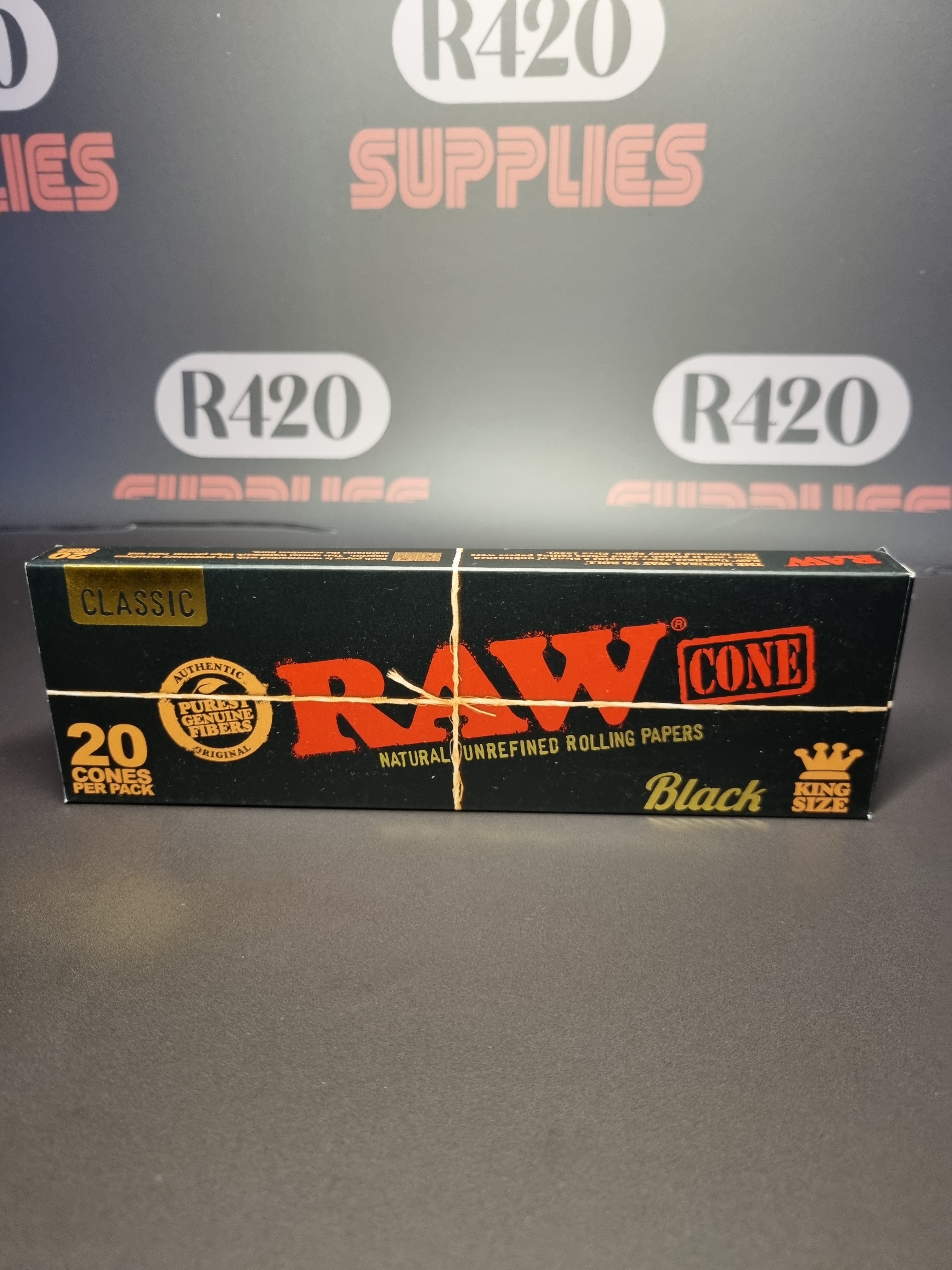 RAW Black Kingsize Cones - 20 Pack