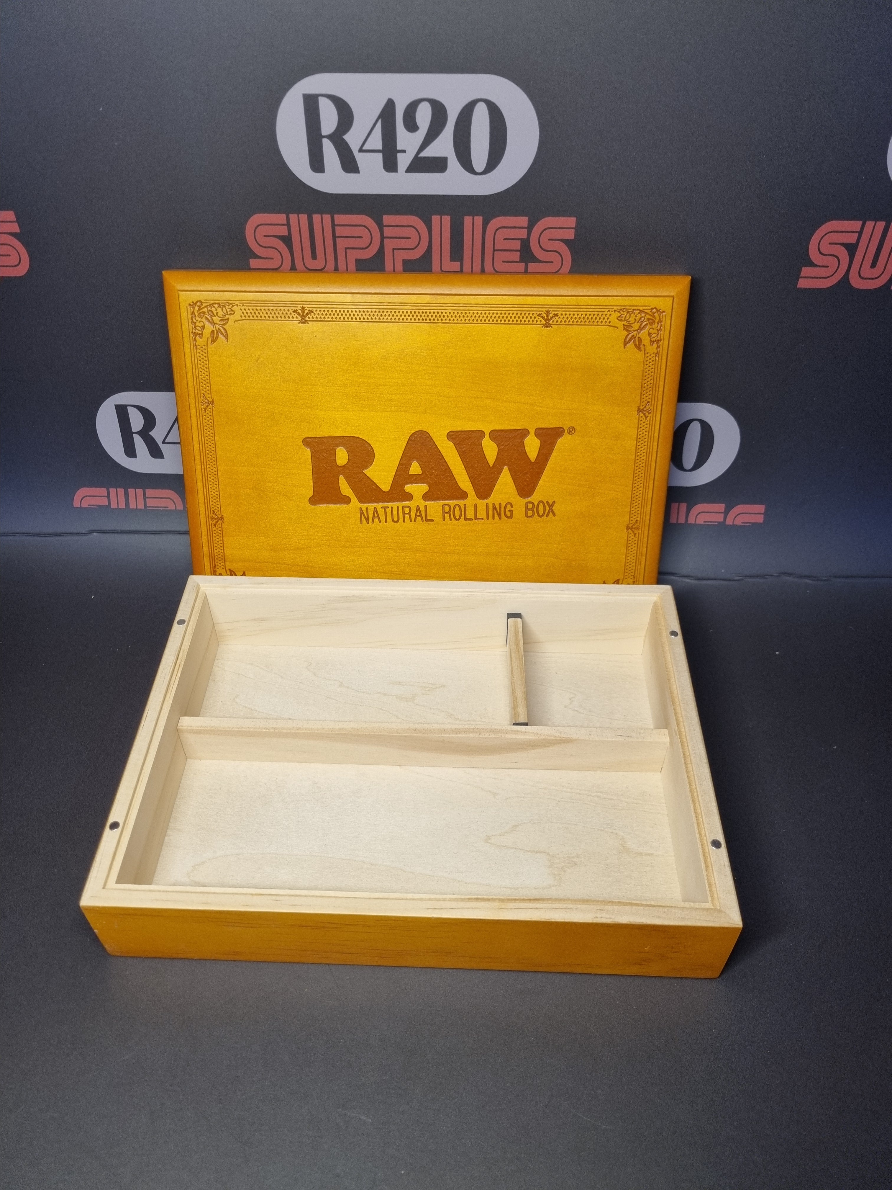 RAW x RYOT Natural Wood Rolling Box