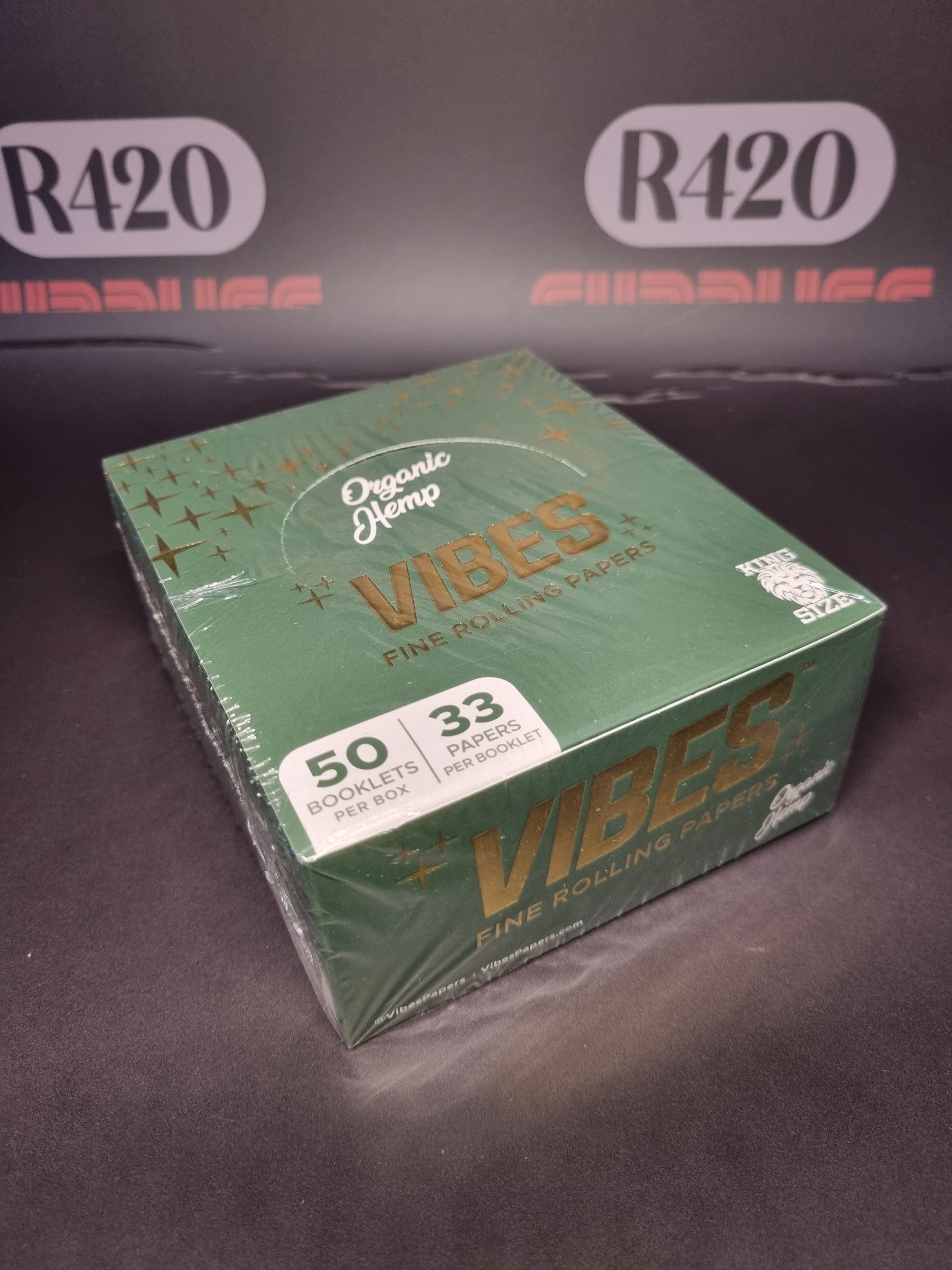 Vibes Rolling Papers - Kingsize Slim - Organic Hemp Paper