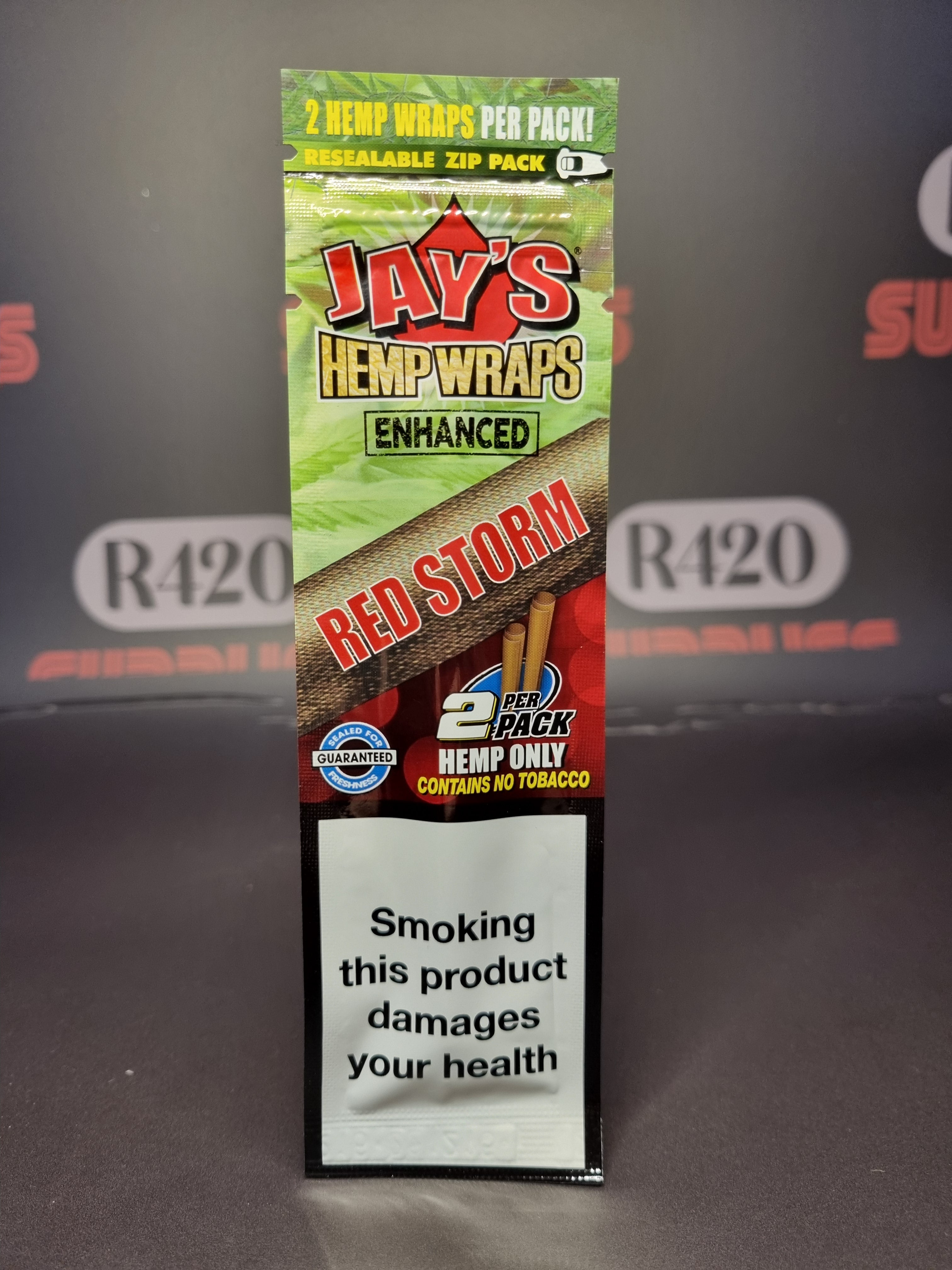 Juicy Jay's Terpene Enhanced Hemp Wraps - 2 Pack - Red Storm