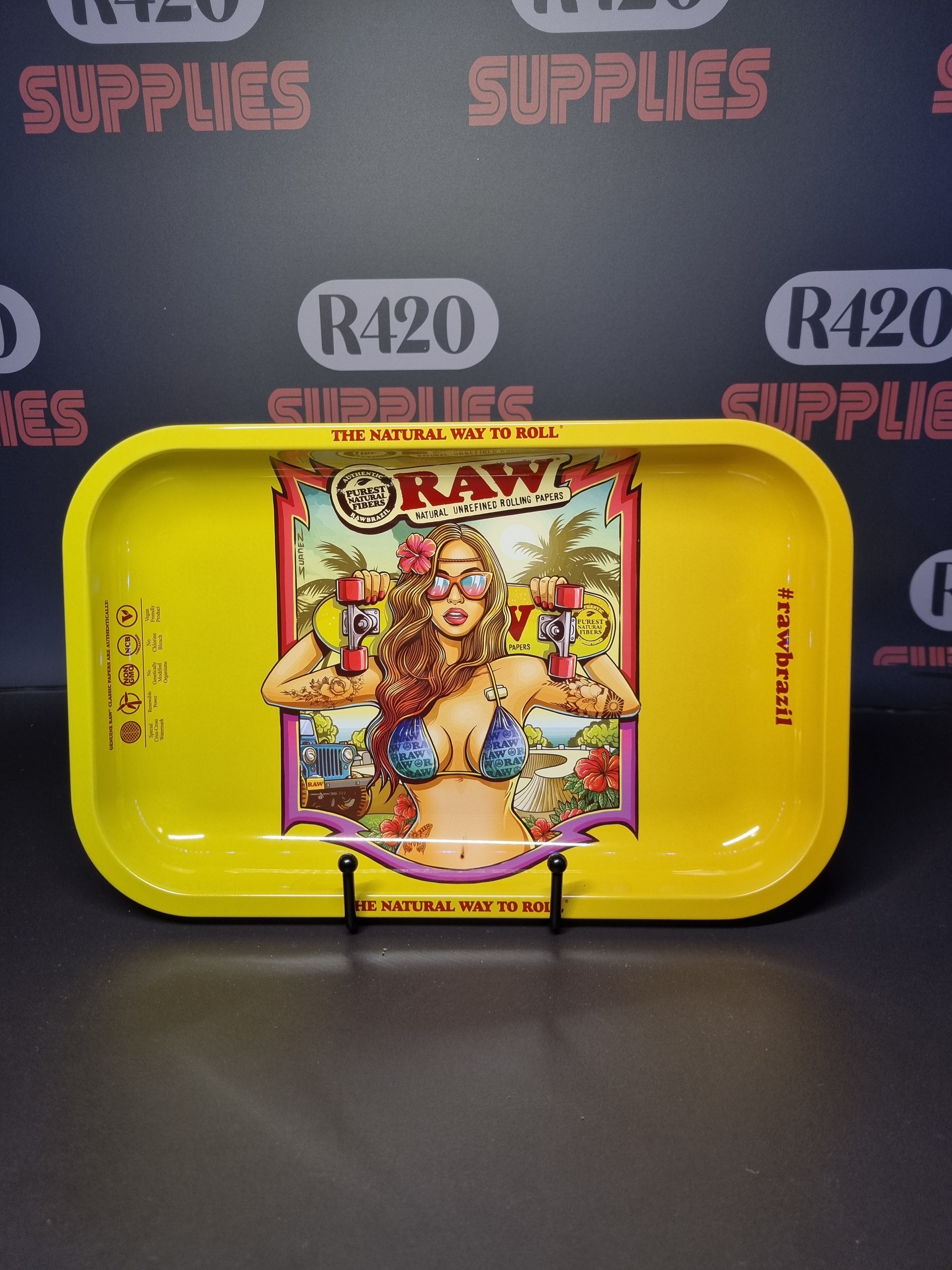 RAW Metal Rolling Tray - Brazil 2 - Small