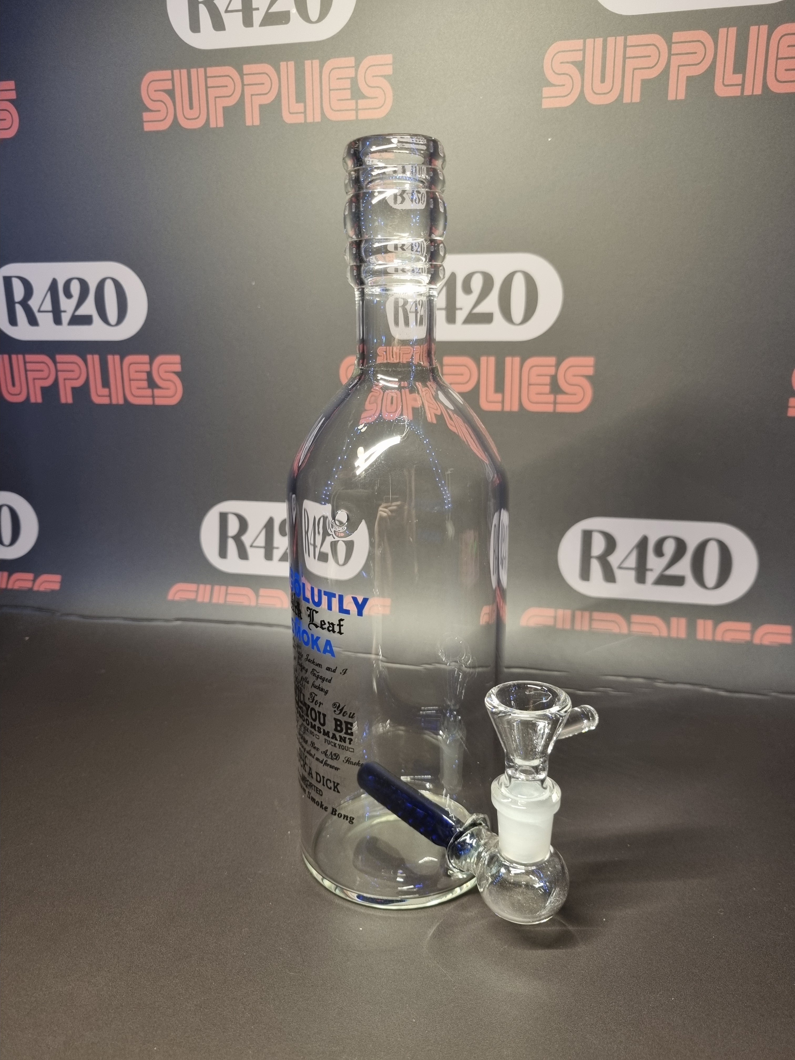 Black Leaf - "Vodka" Bottle Bong  - H240mm