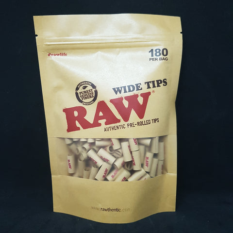 RAW Pre-Rolled WIDE Tips - Refill Bag