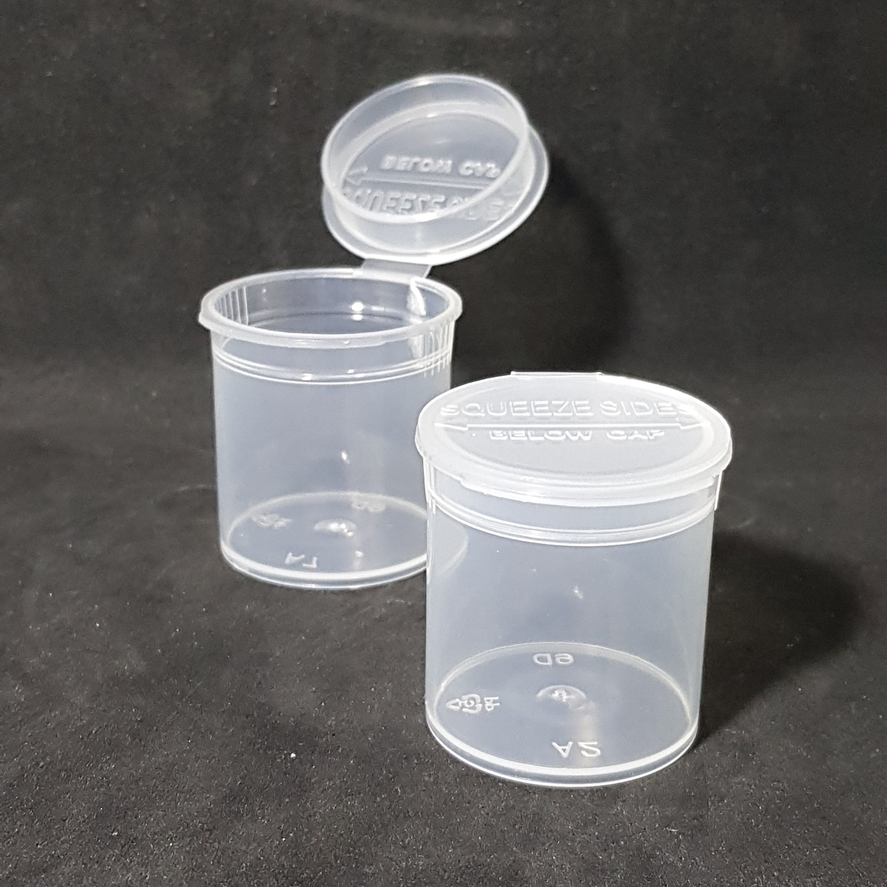 Pop Top Plastic Storage Tub - 6 Dram