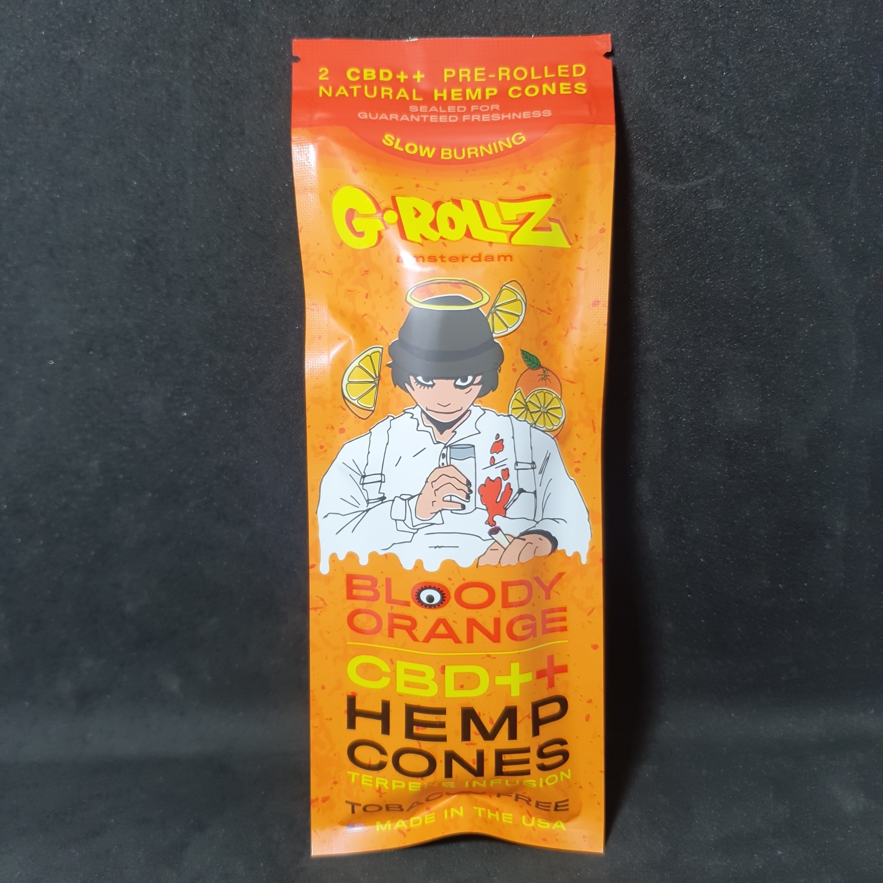 G-Rollz - Terpene Infused Pre-Rolled Blunt Cones - Bloody Orange