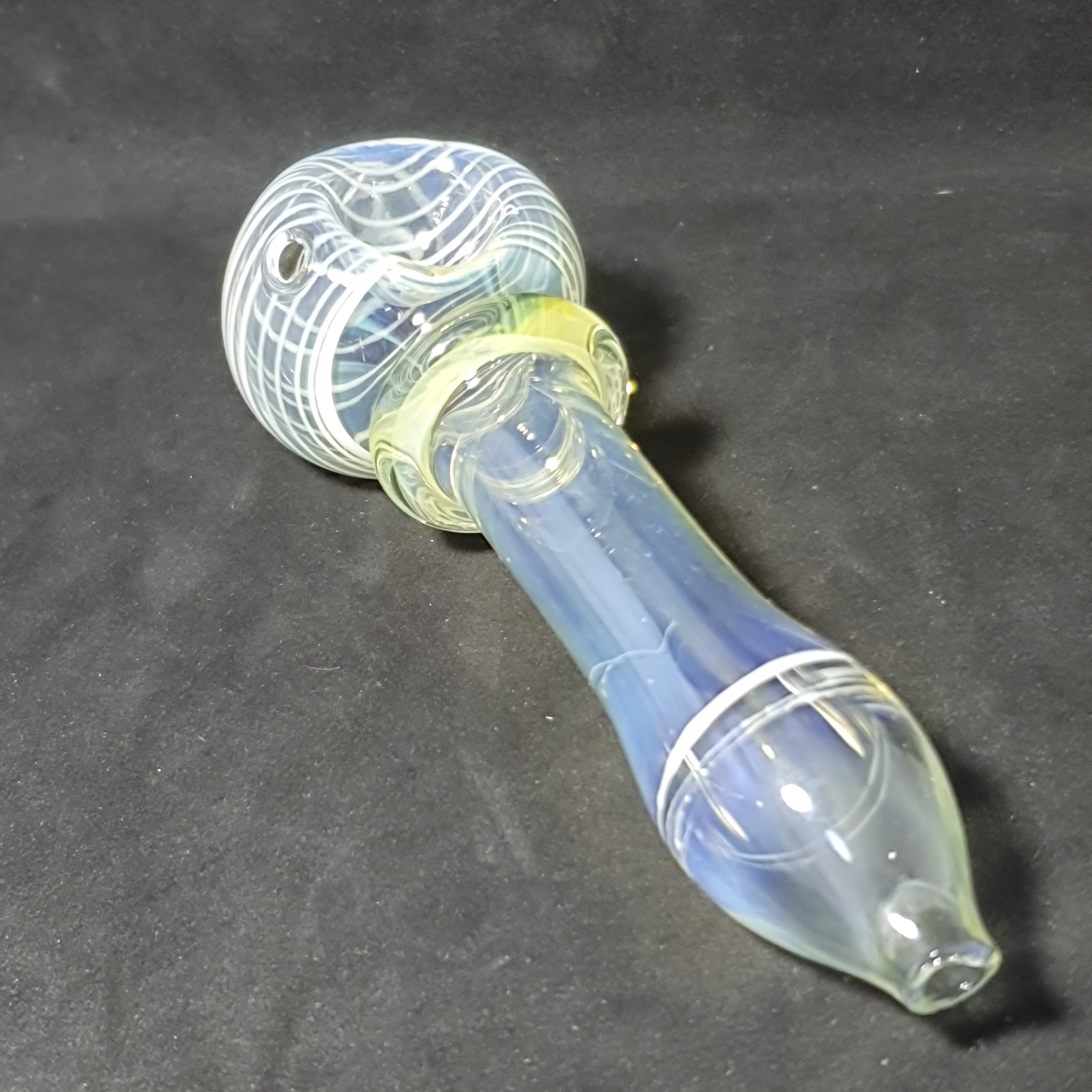 Glass Pipe - 12cm - Green Frames