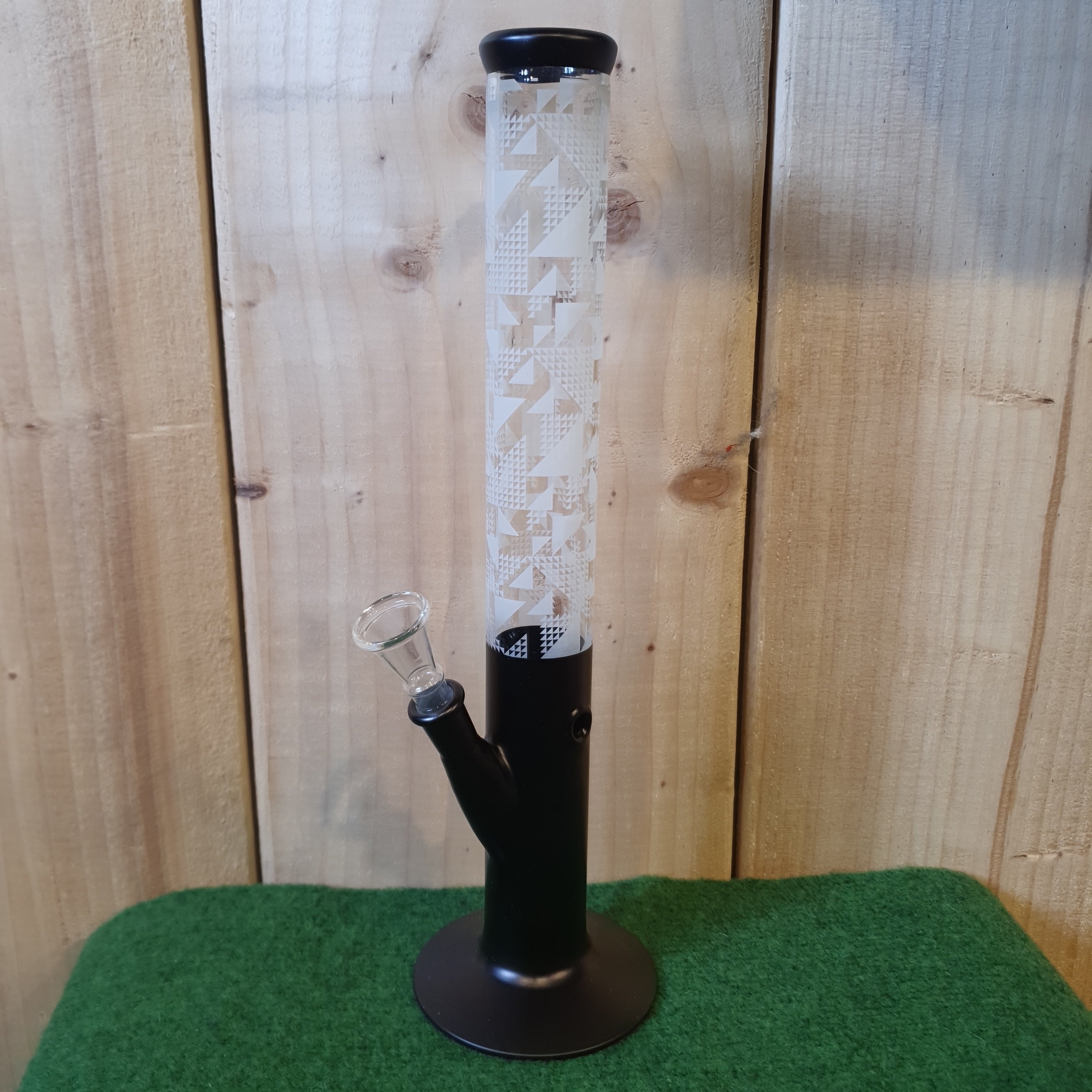 Black Glass Bong - H: 43cm