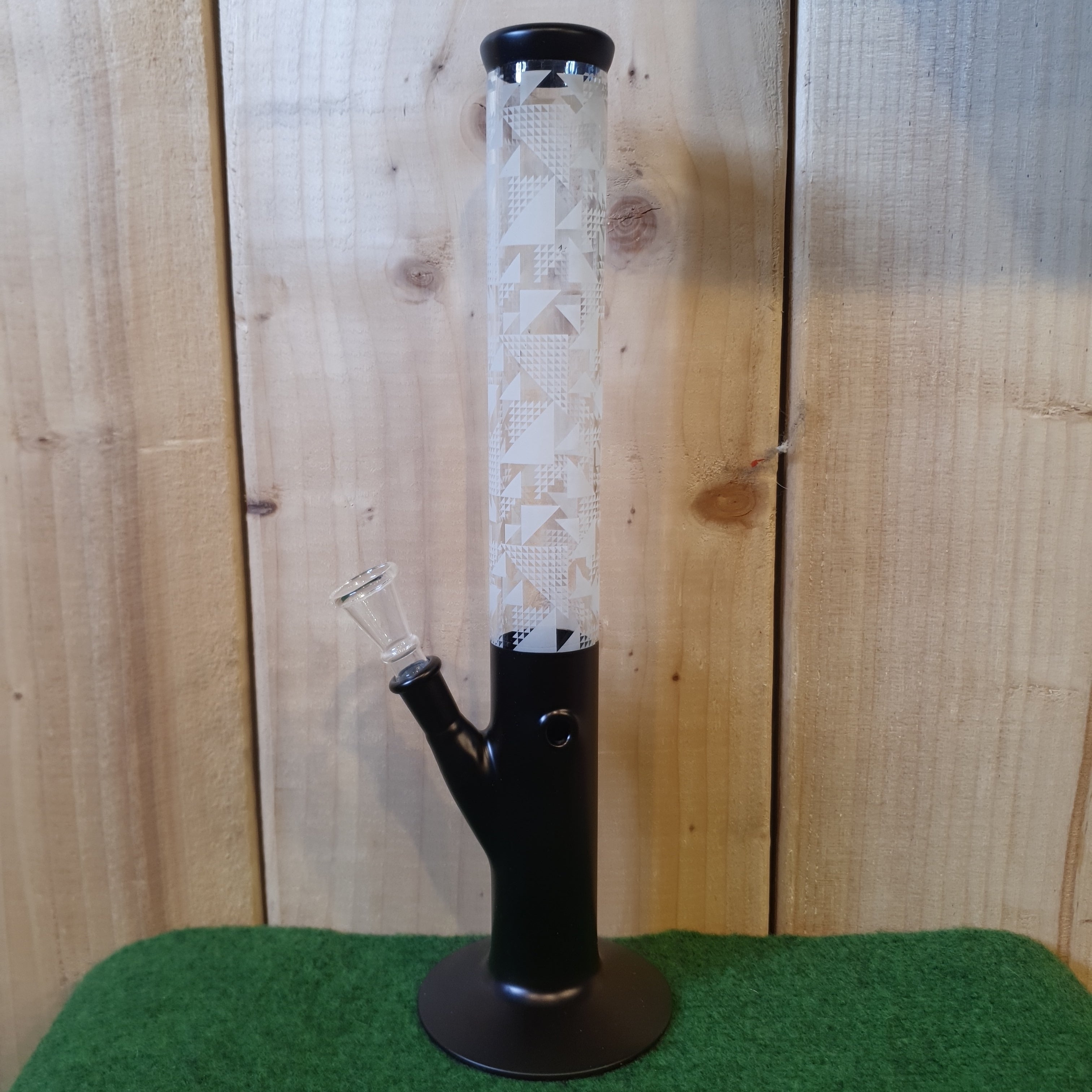 Black Glass Bong - H: 43cm