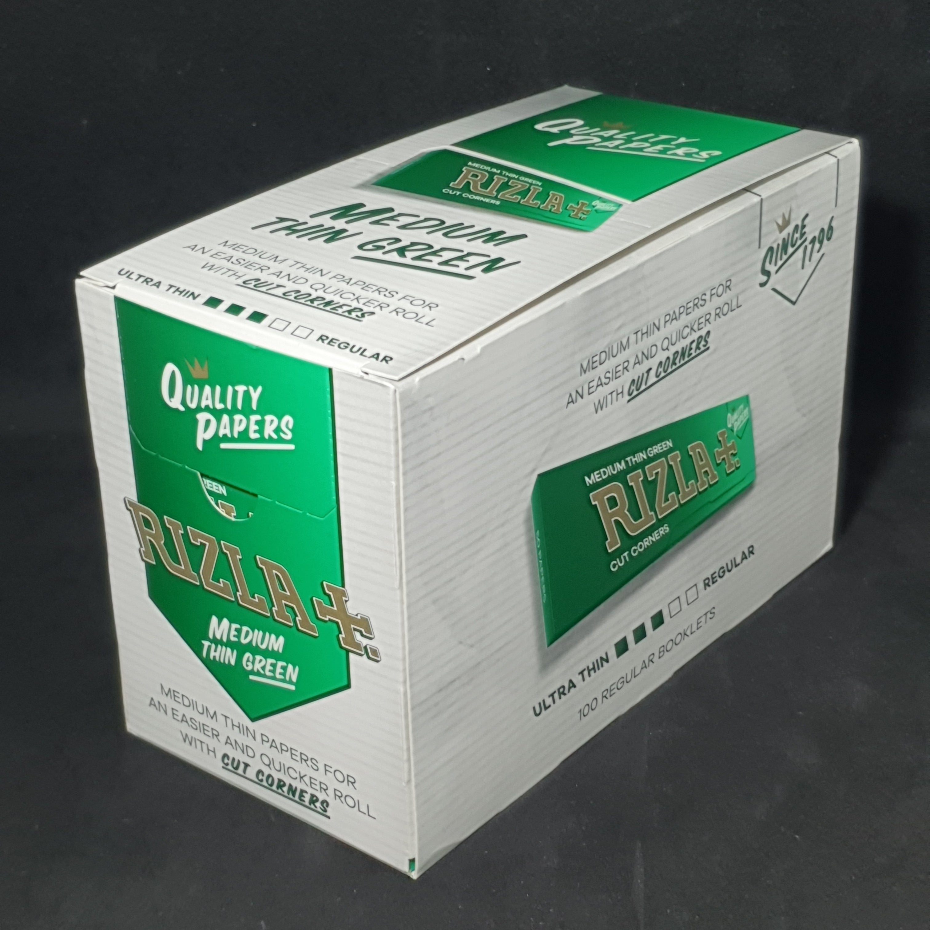 Rizla Green - Regular Booklets with Cut Corners - 50 Leaves