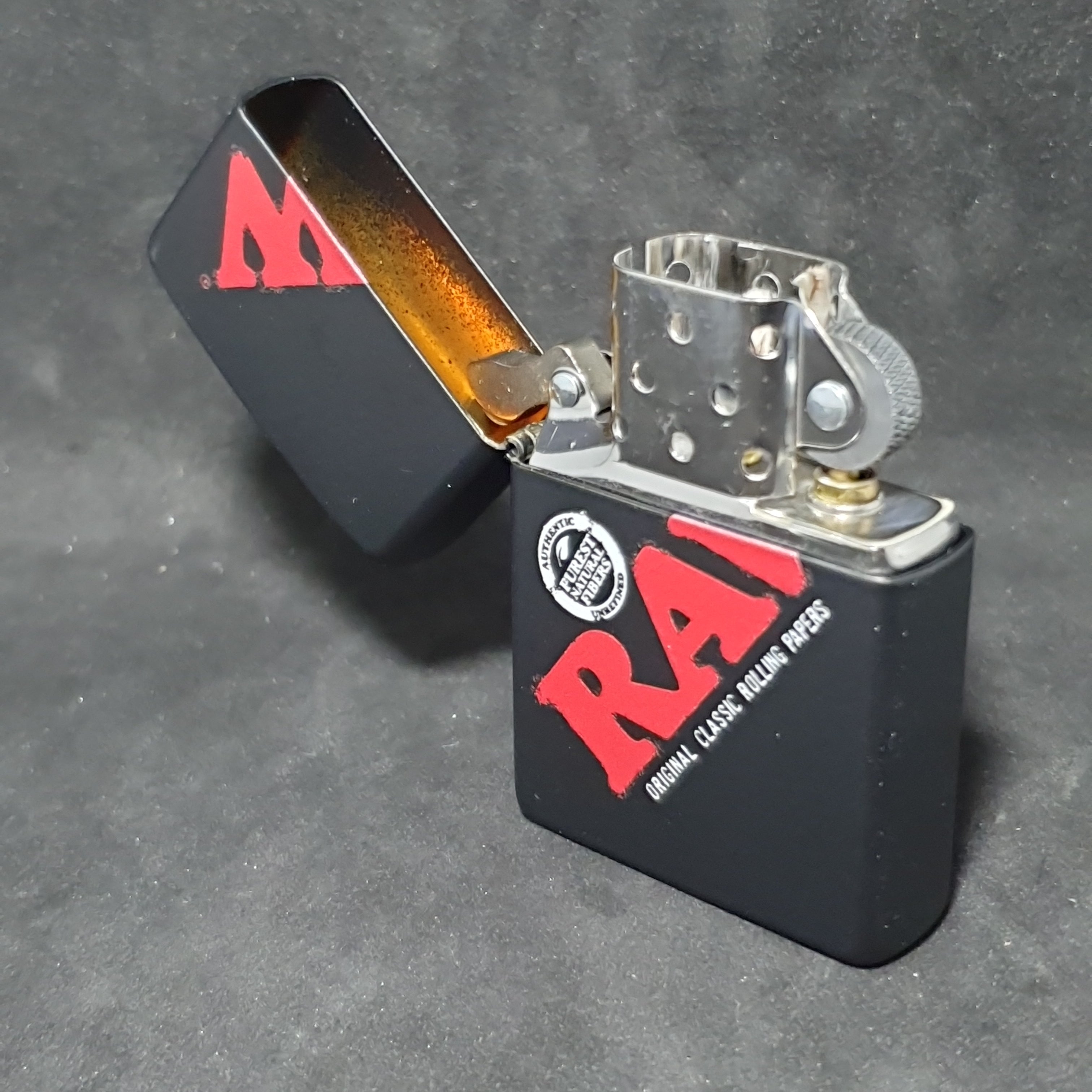 RAW Zippo Lighter - Black with Logo