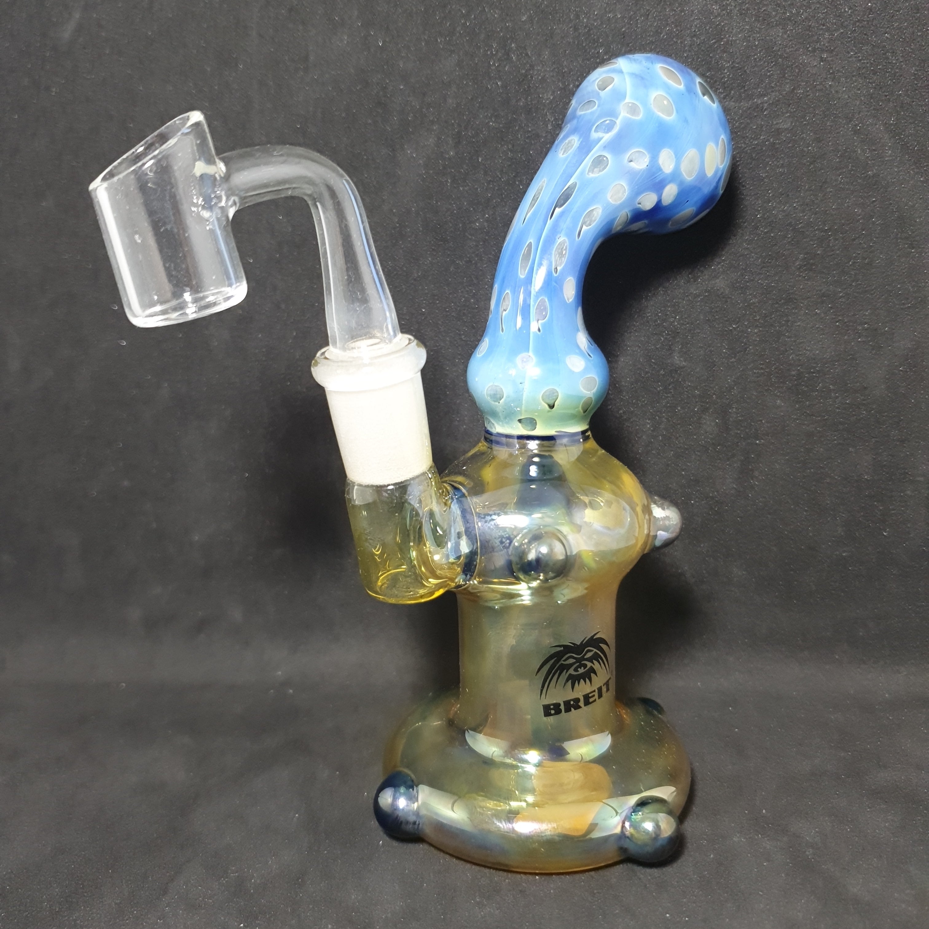 Breit - Glass Dab Rig - H170mm - Blue/Yellow