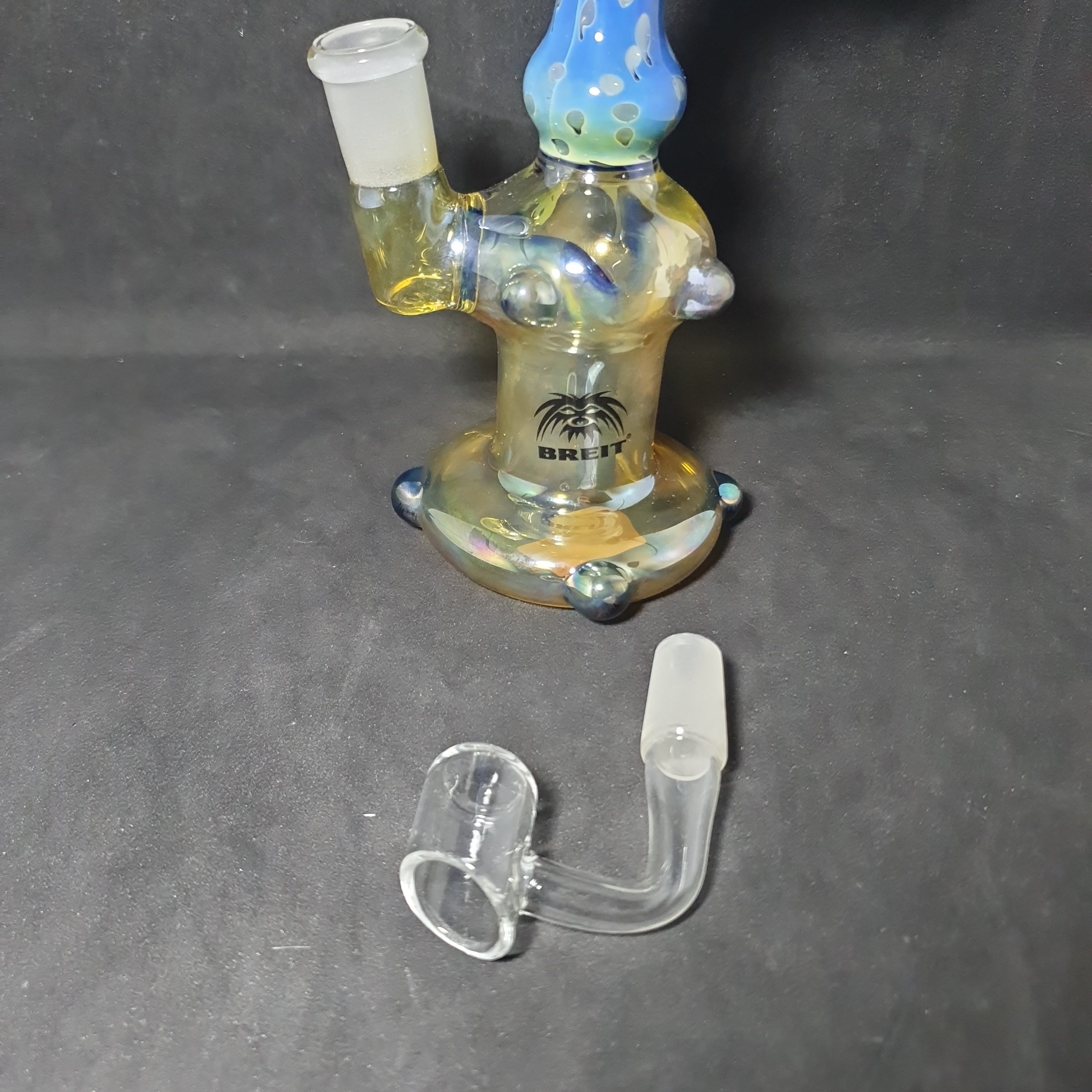 Breit - Glass Dab Rig - H170mm - Blue/Yellow