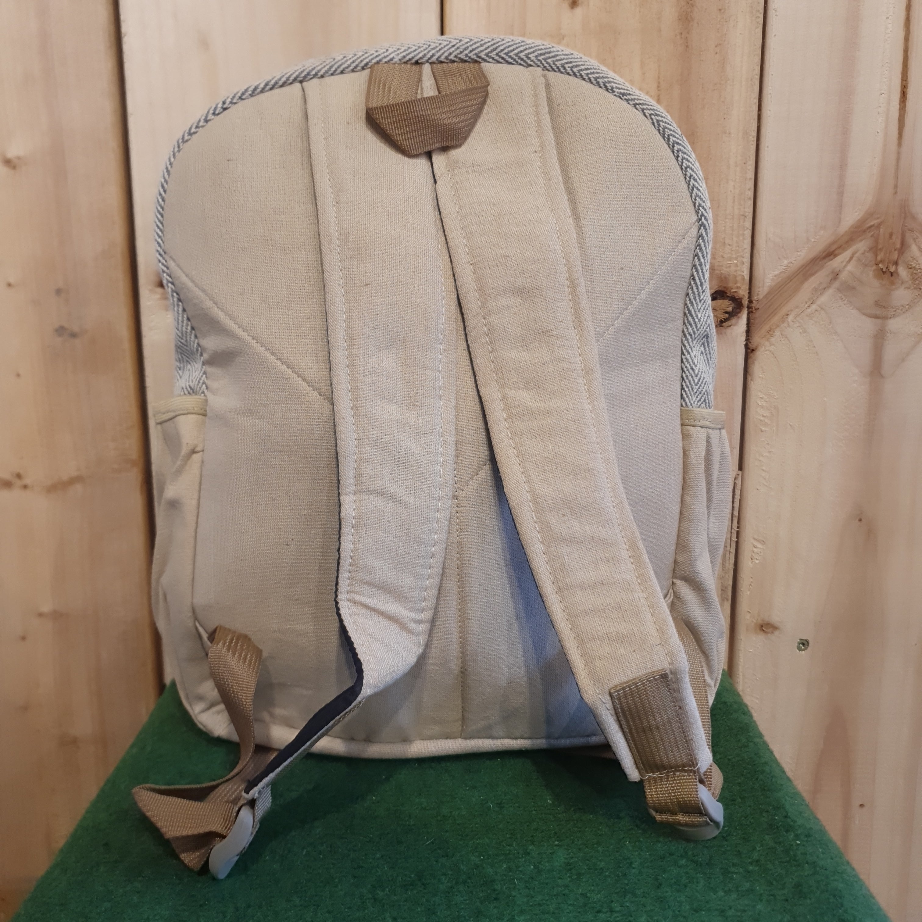 Handmade Himalayan Hemp Backpack - Owl Design