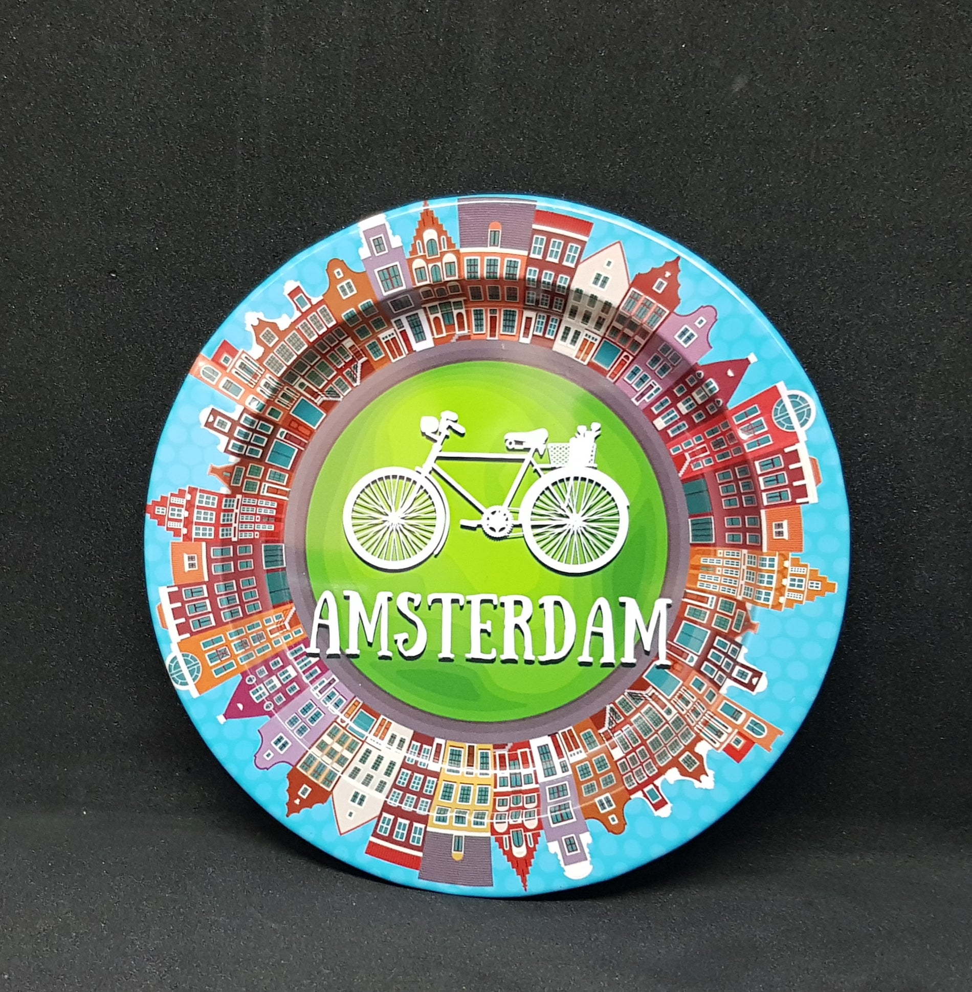 Amsterdam Bike & Houses - Metal Ashtray