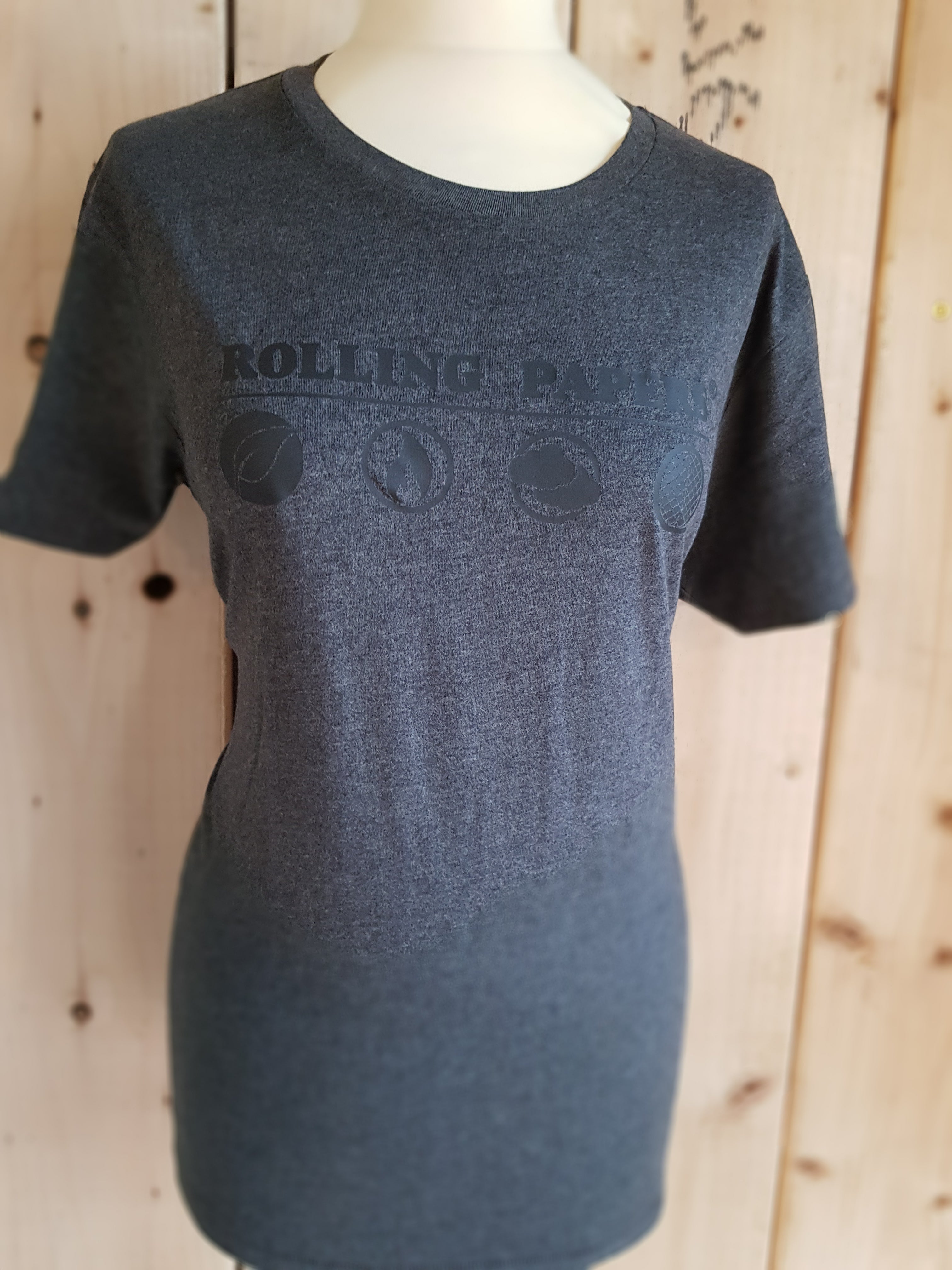 RAW Rolling Papers Black on Grey T-shirt